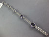 7.04CT DIAMOND & AAA AMETHYST 14KT WHITE GOLD 3D OVAL & ROUND TENNIS BRACELET