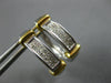.50CT DIAMOND 14KT 2 TONE GOLD PRINCESS INVISIBLE OVAL LEVERBACK EARRINGS #27719