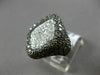 ESTATE LARGE 2.77CT WHITE CHOCOLATE FANCY DIAMOND 14K WHITE GOLD SQUARE FUN RING