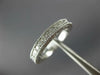ESTATE 0.25CT DIAMOND 14KT WHITE GOLD FILIGREE MILGRAIN ETERNITY RING #19628