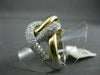 ESTATE WIDE 2.15CT DIAMOND 14KT WHITE & YELLOW GOLD LARGE INFINITY FUN RING