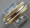 ESTATE WIDE HANDCRAFTED 14KT 2 TONE GOLD SOLID WEDDING ANNIVERSARY RING #28022