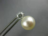 LARGE .55CT DIAMOND & AAA SOUTH SEA PEARL 14KT WHITE GOLD CLASSIC STUD EARRINGS
