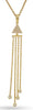 .16CT DIAMOND 14KT YELLOW GOLD TRIANGULAR MULTI ROW CHANDELIER FLOATING PENDANT