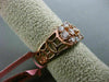 ESTATE WIDE 2.85CT ROUND DIAMOND 18K ROSE GOLD 3D 3 ROW WEDDING ANNIVERSARY RING