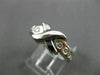 ESTATE WIDE .32CT ROUND DIAMOND 14KT WHITE GOLD X & O DESIGN LOVE RING #17451