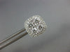 ESTATE LARGE 1.83CT DIAMOND 18KT WHITE GOLD 3D CLUSTER SQUARE HALO STUD EARRINGS