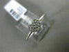 ESTATE .17CT ROUND DIAMOND 18K WHITE GOLD 3D CLUSTER HEART LOVE CLASSIC FUN RING
