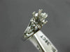 ESTATE .35CT DIAMOND 18KT WHITE GOLD 3D WAVE SEMI MOUNT ENGAGEMENT RING #11623
