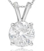 1.31CT DIAMOND 14KT WHITE GOLD CLASSIC SOLITAIRE 4 PRONG LOVE FLOATING PENDANT