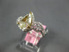 LARGE 2.21CT WHITE & FANCY YELLOW DIAMOND 18KT 2 TONE GOLD HALO ENGAGEMENT RING