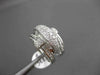 ESTATE LARGE 1.50CT DIAMOND 18KT WHITE GOLD 3D PRINCESS & ROUND COCKTAIL RING
