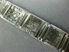ANTIQUE WIDE & LONG .15CT DIAMOND 14K WHITE GOLD FILIGREE TENNIS BRACELET #26025