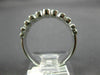 ESTATE WIDE .76CT DIAMOND 14K WHITE GOLD MULTI ROW FLOWER BEZEL ANNIVERSARY RING