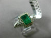 WIDE 1.35CT DIAMOND & AAA EMERALD 14K TWO TONE GOLD SQUARE HALO ENGAGEMENT RING