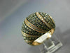 ESTATE 2.89CT WHITE & CHOCOLATE FANCY DIAMOND 14KT ROSE GOLD MULTI ROW FUN RING