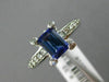 ESTATE LARGE 1.34CT DIAMOND & TANZANITE 14K WHITE GOLD 3D ENGAGEMENT ETOILE RING