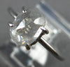 1.62CT SALT & PEPPER DIAMOND 18KT WHITE GOLD 3D OVAL SOLITAIRE ENGAGEMENT RING