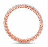 .83CT DIAMOND 14K ROSE GOLD ROUND MULTI HEART ETERNITY WEDDING ANNIVERSARY RING