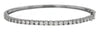 1CT DIAMOND 14KT WHITE GOLD 3D CLASSIC ROUND SEMI ETERNITY CUFF BANGLE BRACELET