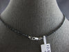 ESTATE LONG 12.25CT BLACK DIAMOND 14KT WHITE GOLD 3D ETERNITY LOVE NECKLACE