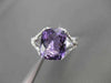ESTATE 4.36CTW DIAMOND & AAA AMETHYST 14KT WHITE GOLD TENSION FILIGREE RING