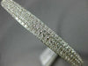 WIDE 2.26CT DIAMOND 18KT WHITE GOLD 3D MULTI ROW SEMI ETERNITY BANGLE BRACELET