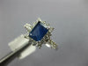 WIDE 1.60CT DIAMOND & AAA SAPPHIRE 14KT WHITE GOLD EMERALD CUT ENGAGEMENT RING