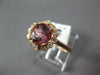 ESTATE 2.42CT DIAMOND & AAA PINK TOURMALINE 14KT ROSE GOLD ROUND ENGAGEMENT RING