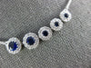 .97CT DIAMOND & AAA SAPPHIRE 18K WHITE GOLD 3D 5 STONE SIDEWAYS JOURNEY NECKLACE