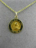 ESTATE SMALL 14KT YELLOW GOLD SACRED HEART OF MARY PRAY FOR US PENDANT #25003