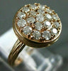 ESTATE WIDE 1.0CT ROUND DIAMOND 14K ROSE GOLD 3D CLASSIC FLOWER CLUSTER FUN RING