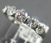 .90CT DIAMOND 14KT WHITE GOLD 3D ROUND 5 STONE CHANNEL WEDDING ANNIVERSARY RING