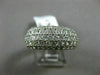 ESTATE WIDE 1.85CT DIAMOND 14KT WHITE & YELLOW GOLD 3D PAVE ANNIVERSARY RING 300