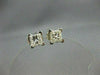 ESTATE .80CT DIAMOND 14KT WHITE GOLD PRINCESS CUT STUD EARRINGS H VVS/VS #5975