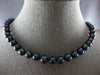 ESTATE AAA TAHITIAN PEARL 14KT WHITE GOLD 3D CLASSIC 8MM LOVE NECKLACE #27957