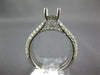 ESTATE 1.24CT DIAMOND 14K WHITE GOLD SEMI MOUNT ENGAGEMENT WEDDING BAND RING SET