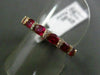 ESTATE 3.98CT DIAMOND & RUBY 18K ROSE GOLD DOUBLE SIDE ANNIVERSARY ETERNITY RING