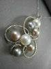 ANTIQUE LARGE 1.68CT DIAMOND & AAA MULTI COLOR SOUTH SEA 18KT ROSE GOLD NECKLACE
