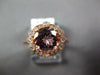 ESTATE 2.42CT DIAMOND & AAA PINK TOURMALINE 14KT ROSE GOLD ROUND ENGAGEMENT RING