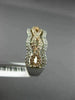 WIDE .59CT DIAMOND 14KT WHITE & ROSE GOLD 3D MULTI ROW INFINITY ANNIVERSARY RING
