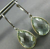 6.0CT AAA GREEN AMETHYST 14KT WHITE GOLD PEAR SHAPE LEVER BACK HANGING EARRINGS