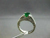 ESTATE 2.18CT DIAMOND & AAA COLOMBIAN EMERALD 14KT WHITE GOLD 3D ENGAGEMENT RING