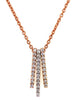 ESTATE .38CT DIAMOND 18KT TRI COLOR GOLD CLASSIC TRIPLE BAR FUN FLOATING PENDANT