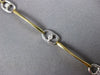 ESTATE .20CT DIAMOND 18KT 2 TONE GOLD OVAL LINK BY THE YARD LOVE TENNIS BRACELET