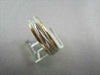 ESTATE WIDE 18KT WHITE & YELLOW GOLD HAND CRAFTED MENS WEDDING ANNIVERSARY RING