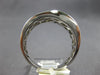 ESTATE WIDE .50CT DIAMOND 14KT WHITE GOLD CRISS CROSS DIAGONAL CHANNEL MENS RING