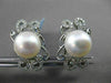 ESTATE .37CT DIAMOND & SOUTH SEA PEARL 18KT WHITE GOLD FILIGREE CLIP ON EARRINGS