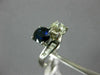 ANTIQUE 2.10CT DIAMOND & AAA SAPPHIRE 14KT WHITE GOLD TWO STONE ANNIVERSARY RING