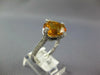 5.74CT DIAMOND & AAA CITRINE 14K WHITE GOLD OVAL & ROUND FRIENDSHIP PROMISE RING